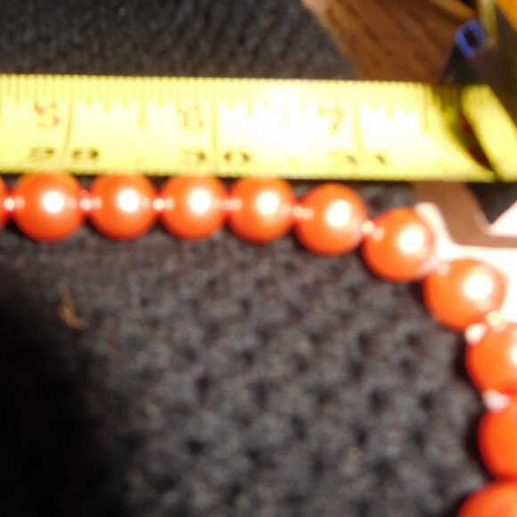 Vintage Pinkish Coral Necklace & Earring Set - Picture 6 of 8